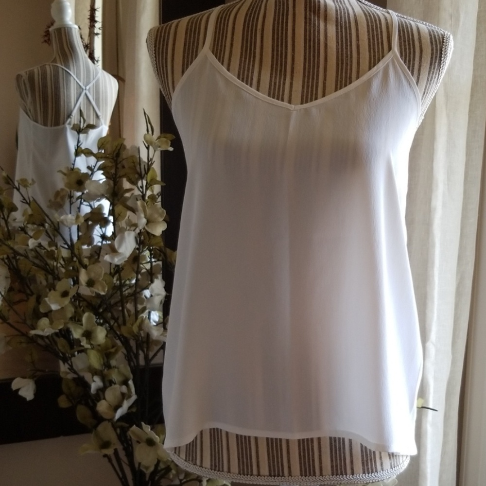{Hollister} White Adjustable Tank🌿